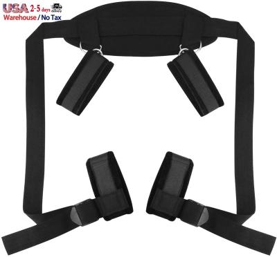 China US Warehouse BDSM Bondage Restraints Fast Delivery Shipping Bondage Straps Adult Games Sex Leg Strap Open Neck Handcuffs Ankle Cuffs Kit for sale