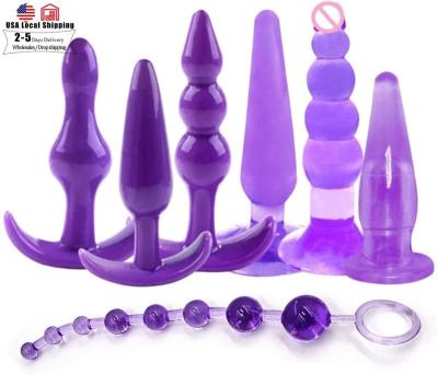 China Soft Anal Plug 7pcs Set Silicone Butt Plug AMAZONE Anal Plug Hot Cakes Plug Tail Vibration Anal Sex Toys For Women Men Anal for sale