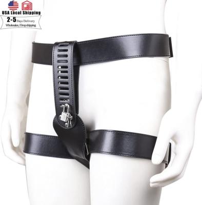 China Comfortable Breathable Bondage Sexy Lingerie Bar Nightclub Restraints Ladies Leather Chastity Belt Adjustable for sale