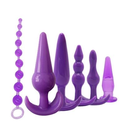 China Soft Shipping USA Small T-Bar Base Silicone 7Pcs Beginner Anal Trainer Sex Toys Kits For Adult for sale