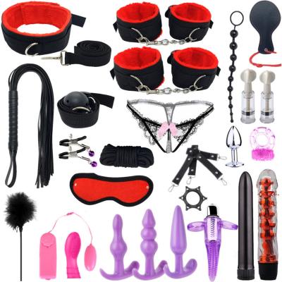 China Sexy Bondage Fun BDSM Restraints Sex Toys 26 Pcs Bondage Restraints Sets Fetish Bed Restraints Kits For Beginners for sale