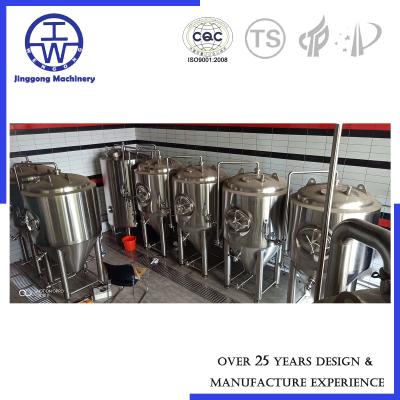 China Glycol Cooling Jacket Beer Fermentation Tank 500L 1000L Micro Brewery Fermenter for sale