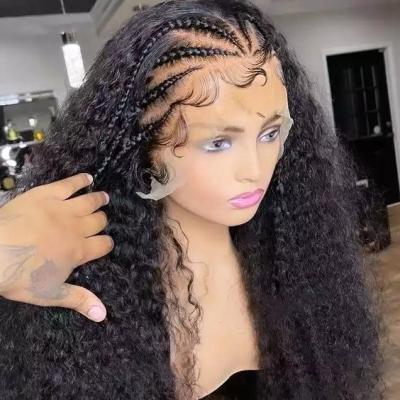 China Water Wave 210% density wigs human hair lace front,cheap invisible hd transparent brazilian hair lace frontal wig,lace wig for black women for sale