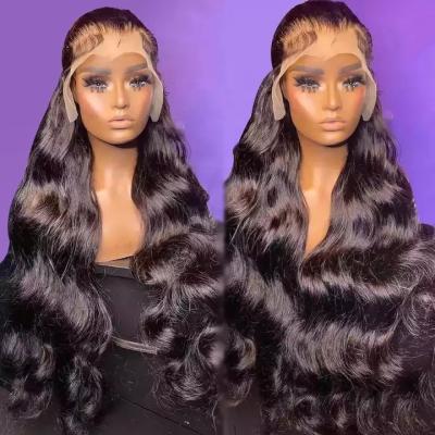 China Body Wave Cheap human hair lace Frontal Braid Wig Bleached Knot hd peruvian hair wig for women Brazilian HD lace front wig vendor for sale