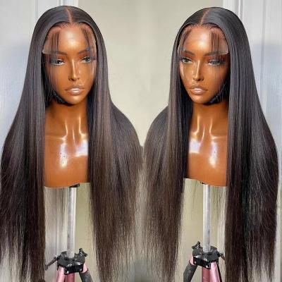 China Cheap silky straight wave hair lace front wigs, hd transparent lace wigs for black women, virgin hair lace front wig with baby hair for sale