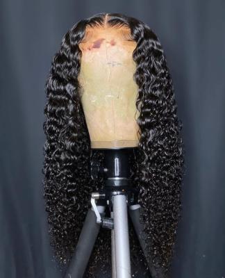 China Wholesale 13x4 Virgin Water Wave Kinky Curly Raw Brazilian Hair Lace Front Wigs Full Lace Closure Wigs For Black Women Hd for sale