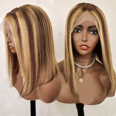 China 100% Virgin Hair Silky Straight Transparent Unprocessed Glueless Brazilian Hair Short Bob Human Hair Wigs, Short Bob Wigs Human Hair Lace Front for sale