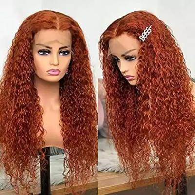 China MODERN Ginger Curly Hd Transparent Lace Front Human Hair Wigs Full Lace Wig STAR Body Wave With Baby Hair 360 Lace Frontal Wigs for sale