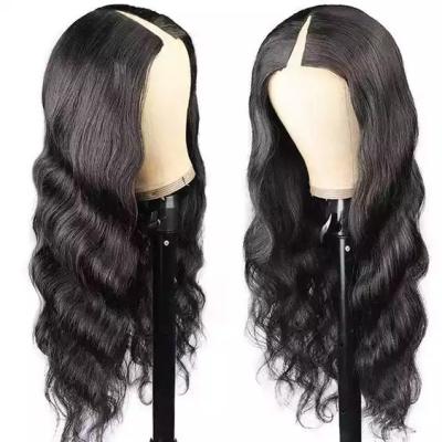 China Wholesale Body Wave New V Part Wig Hair, Raw Burmese Hair Glueless Thin Part Wig, U Part Wig Mix With Your Own Hairline for sale