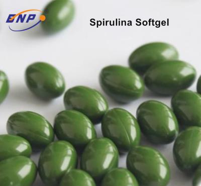 Китай Вес уменьшая капсулы Spirulina зеленого цвета дополнения 1000mg Softgel OEM продается