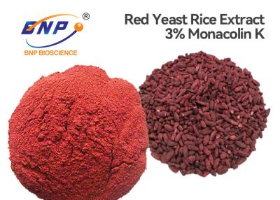 China Citrinin Free Red Yeast Rice Extracts 3% Monacolin- K Pharmaceutical Grade Monascus Red Powder for sale