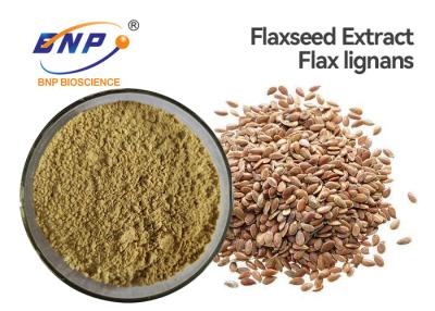 China Brown Yellow Plant Extract Powder Flax Lignans 10% Flaxseed Extract for sale