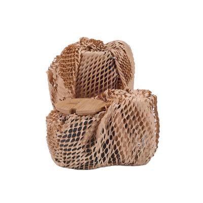 China Biodegradable Customized Kraft Paper Eco-Friendly Recyclable White / Black / Wooden Honeycomb Cushion for sale