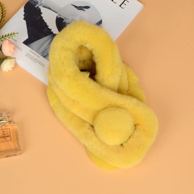 China Medium Scarves For Factory Wholesale Custom Color Fur Scarf Large Scarves Women Winter Rex Rabbit Hair Elegant Scarf for sale