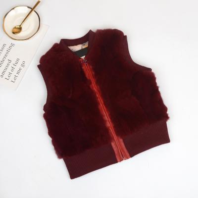 China Keep Warm Rex Rabbit Hair Children Invest Real Fur Vest Hair Autumn Winter Ladies Wholesale for sale