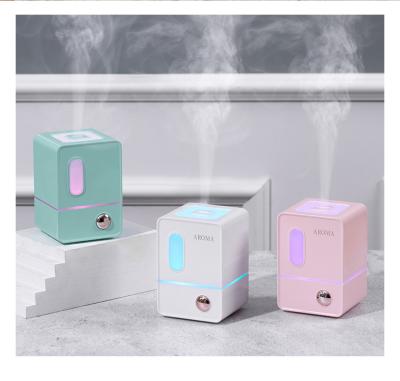 China Modern 2022 USB Car Mini H2o Portable Air Diffuser Humidifier LED Room Light Personal Aromatherapy Smell Essential Oil Aroma Diffuser for sale