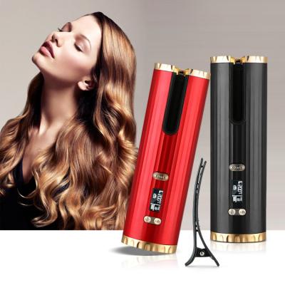 China Dropshipping Hair Curler LCD Screen Instawave Ceramic Fast Heating Automatic Hair Curling Iron for sale