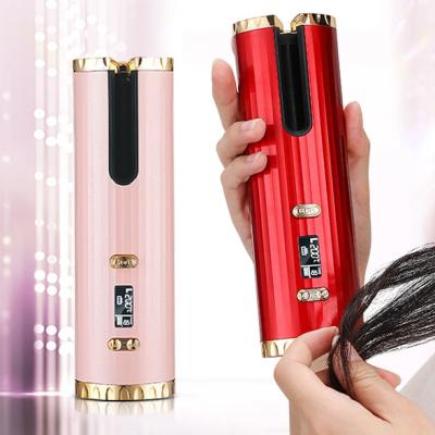 China For Home Use Professional Cordless Automatic Hair Styler USB Rechargeable Electric Curling Spiral Wand Cordless Automatic Hair Curler for sale