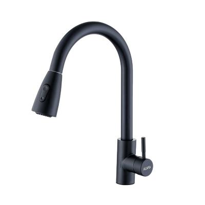 China Sense Faucets Black Kitchen Faucet Supplement Spout Sink Faucet Pull Out Swivel To Pull Out for sale