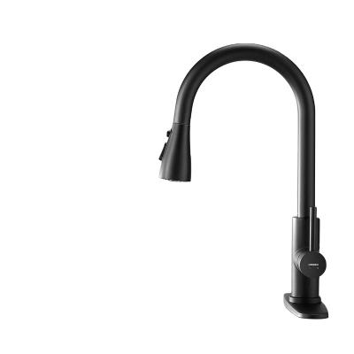 China Kitchen Faucet Black Kitchen Faucet Pull Down Sprayer Modern Single Handle Faucets Sprayer for sale