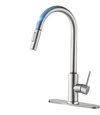 China New Thermostatic Faucets Deck Mount 304 Stainless Steel Pull Down Sink Kitchen Faucet for sale