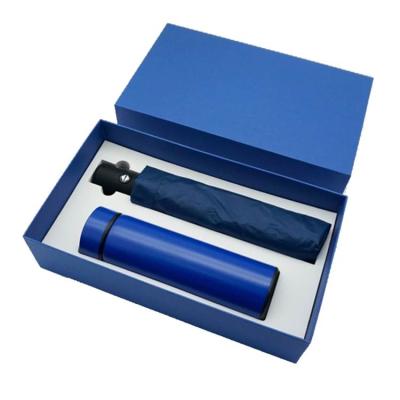 China PORTABLE Seaygift Custom Company Logo Stainless Steel Vacuum Thermos Water Bottle and Umbrella Gift Set Business Gift Box Set for sale