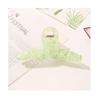 China Vintage Fashion Color Spot Design Hair Accessories Matte Jelly Clear Transparent Girl Hair Clips for sale