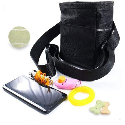 China Breathable Pet Treat Tote Carry Kibble Snacks Toys Dog Pocket Exercising Bag With Hold Belt Metal Clip Poop Bag Dispenser for sale