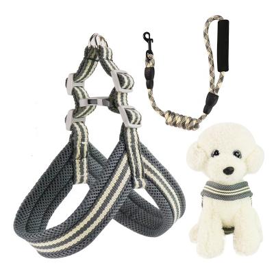 China DETACHED Custom Padded Breathable Mesh Comfort Dog Vest Leash And Harness For Small Puppies Cats for sale