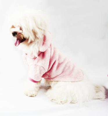 China Small Viable Warm Winter Pet Soft Fleece Hoodie Clothes Cute Rabbit Design Pet Overalls Dog Pajamas Coats for sale