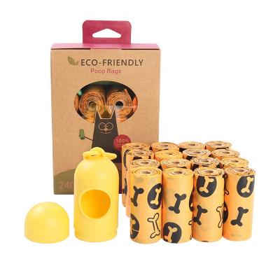 China Factory Stocked Eco Based Doggie Bone Style Custom Dog Poop Bags With Dispenser Silicone for sale