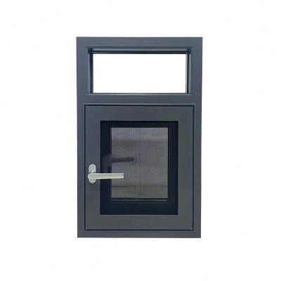 China Contemporary Standard Double Glazed Black Aluminum Glass Windows Aluminum Casement Windows for sale