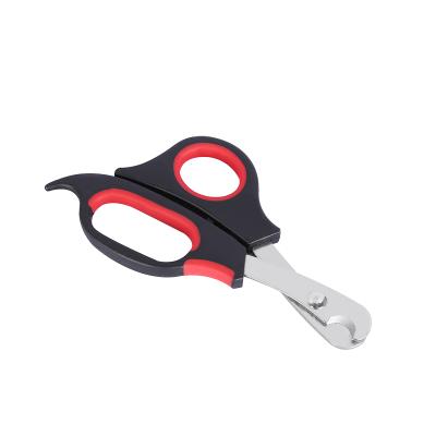 China Plastic Stocked Handle Dog Claw Nail Cutter Pet Grooming Manual Stainless Steel Pet Nail Scissors Trimmer for sale