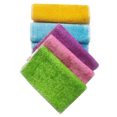 China Kitchen Bamboo Fiber Cloth With Towel Dish Antibacterial Cleaning Cloth With TowelBamboo FiberKitchen Pro Antibacterial Cleaning Cloth for sale