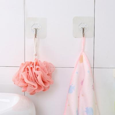 China Modern Wall Hooks Waterproof Transparent Seamless Hooks and Oilproof Heavy Duty Self Adhesive Hooks for Kitchens Bathroom Bedroom for sale