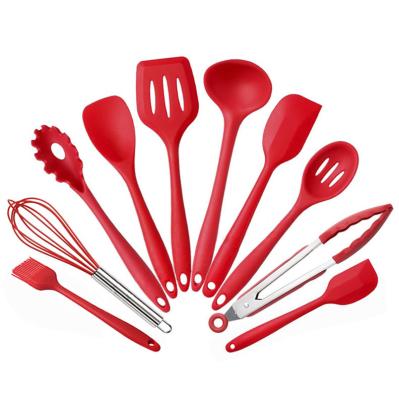 China Ten Viable Silicone Kitchenware Silicone Dish Shovel Set KitchenwareSilicone Pot Non Stick Pot Cooking Tool Ten Pie for sale