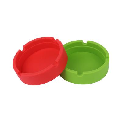 China Portable Eco-friendly Silicone Cheap Round Silicone Ashtray Custom Silicone Ashtray for sale