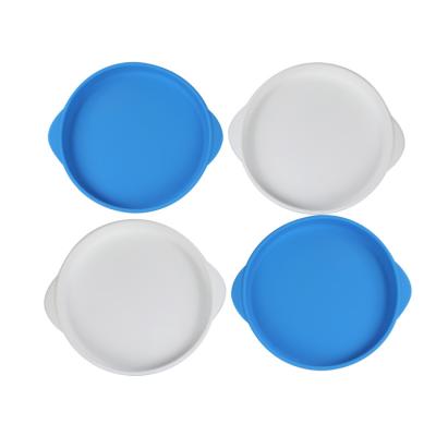 China Sustainable Silicon Dish For Children Kids Food Feeding Kids Silicone Round Dinner Dish for sale