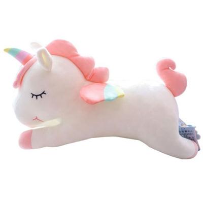 China 2021 Cartoon Toy 2021 Hot Sales Rainbow Unicorn Soft Children Toy Lying Unicorn Pillow Unicorn Doll New Design Baby for sale