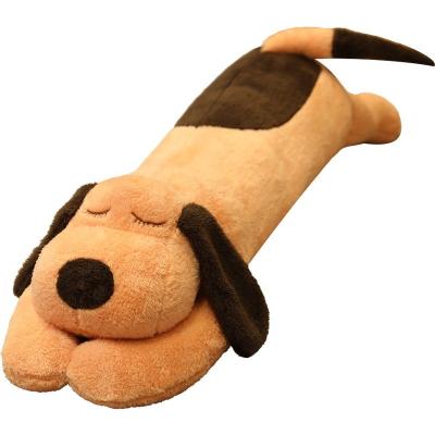 China Cute Fun Plush Toys Wholesale Lying Prone Dog Pillow Long Dog Plush Pillow Cartoon Plush Toys for sale