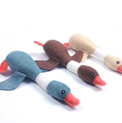 China New Duck Bite Resistant Cute Plush Soft Toy Pet Puppy Chew Plush Dog Toy for sale