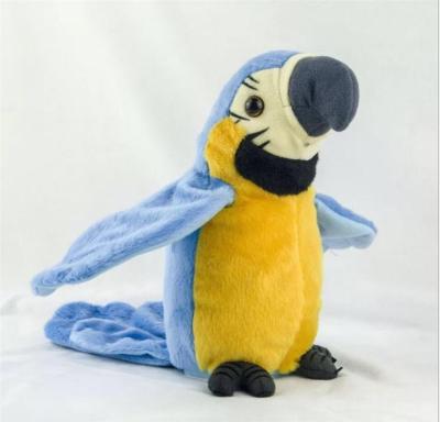 China Cute Arrival Imitation Electronic Pet Talking Parrot Plush Toy Repeat What You Say Plush Toy for sale