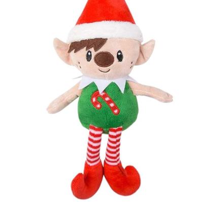 China Custom Plush Stuffed Christmas Elves Hanging Elf Soft Doll Toys for sale