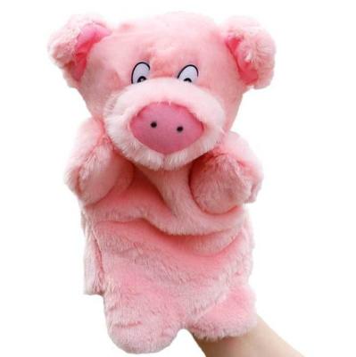 China Plush Toy OEM Kids Education Handpuppet DollPlush Hand Puppet PigsStuffed Puppet Animals for sale