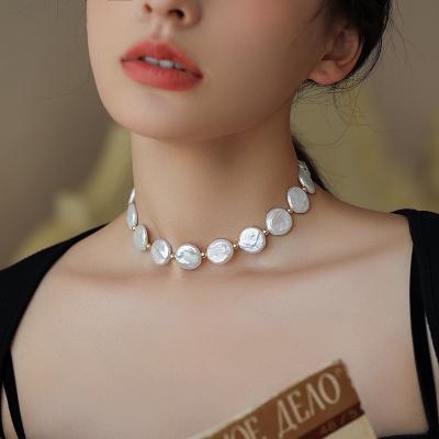 China FASHIONABLE Hot Sale Exclusive New Shine Shaped Baroque Button Pearl Set Unique Pearl Jewelry Mirror Glaze Baroque High Quality for sale