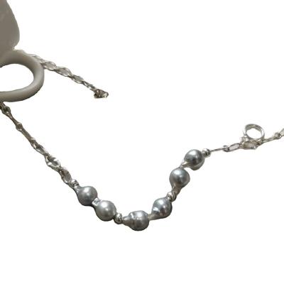 China S925 Sterling Silver Japanese Zhenta Hemp Necklace Aurora Pearl Necklace OT FASHIONABLE Necklace for sale