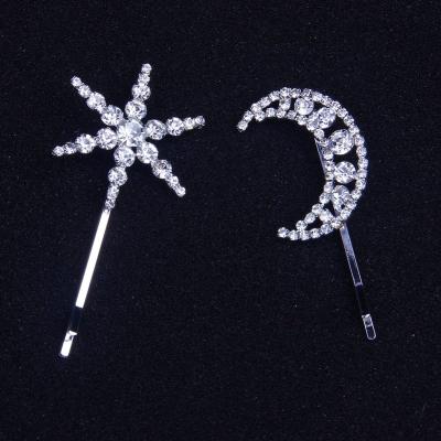 China 2022 Trendy Bling Hair Pins Metal Fashion Rhinestone Letter Hair Clips Simple Crystal Bling Word Hair Pins Accessories for sale