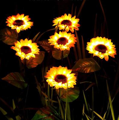 China SE911001 Outdoor Waterproof Decorative Solar Garden Lawn and Garden Sunflower LED Light for sale