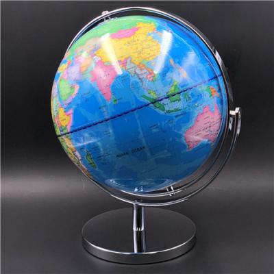 China 9 Inch 23cm PVC Plastic High Quality Blue Political Map Waterproof PVC World Globe for sale