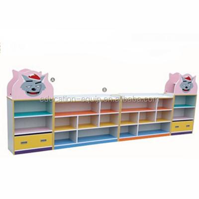 China Wooden Cartoon SE971010 Toy Storage Shelf Preschool Furniture for sale